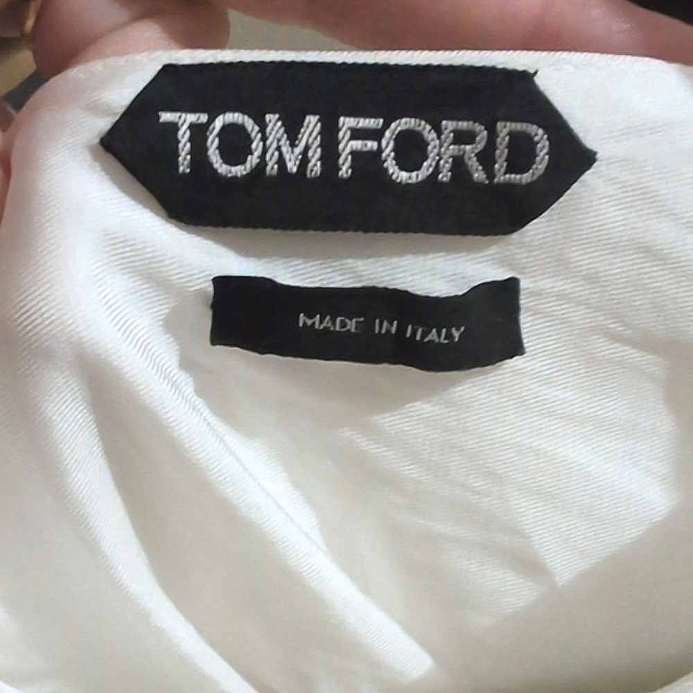 Tom Ford Draped White Sleeveless Top Size 4 - Picture 4 of 5